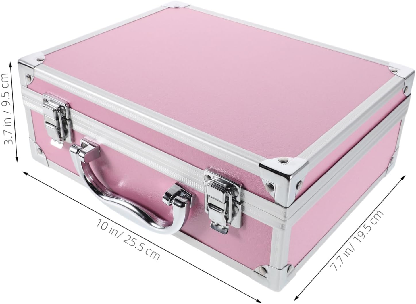 ABOOFAN Portable Aluminum Tool Box Multifunctional Storage Case for Tools Cosmetics Medical Supplies Spacious Organizer with Construction and Design Large Pink Color