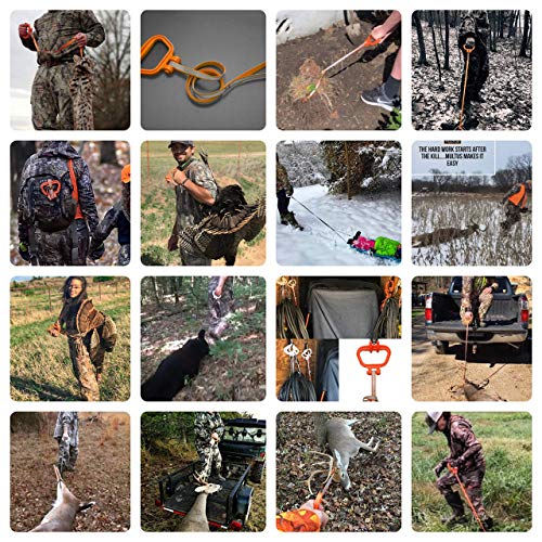 Multus Perfect Deer Drag Hunting Accessories - Hunting Gear Pull Rope - Quick And Easy To Use Sportsman Bow Hunting Gear For Deer Hunting - 2 Hunting Pack #TOP7