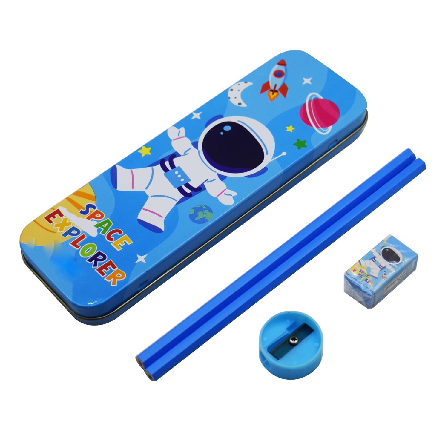 Asera Ensemble cadeau de papeterie pour enfants, cadeau de retour pour garçons/filles, cadeau d'anniversaire (espace 6 pièces)