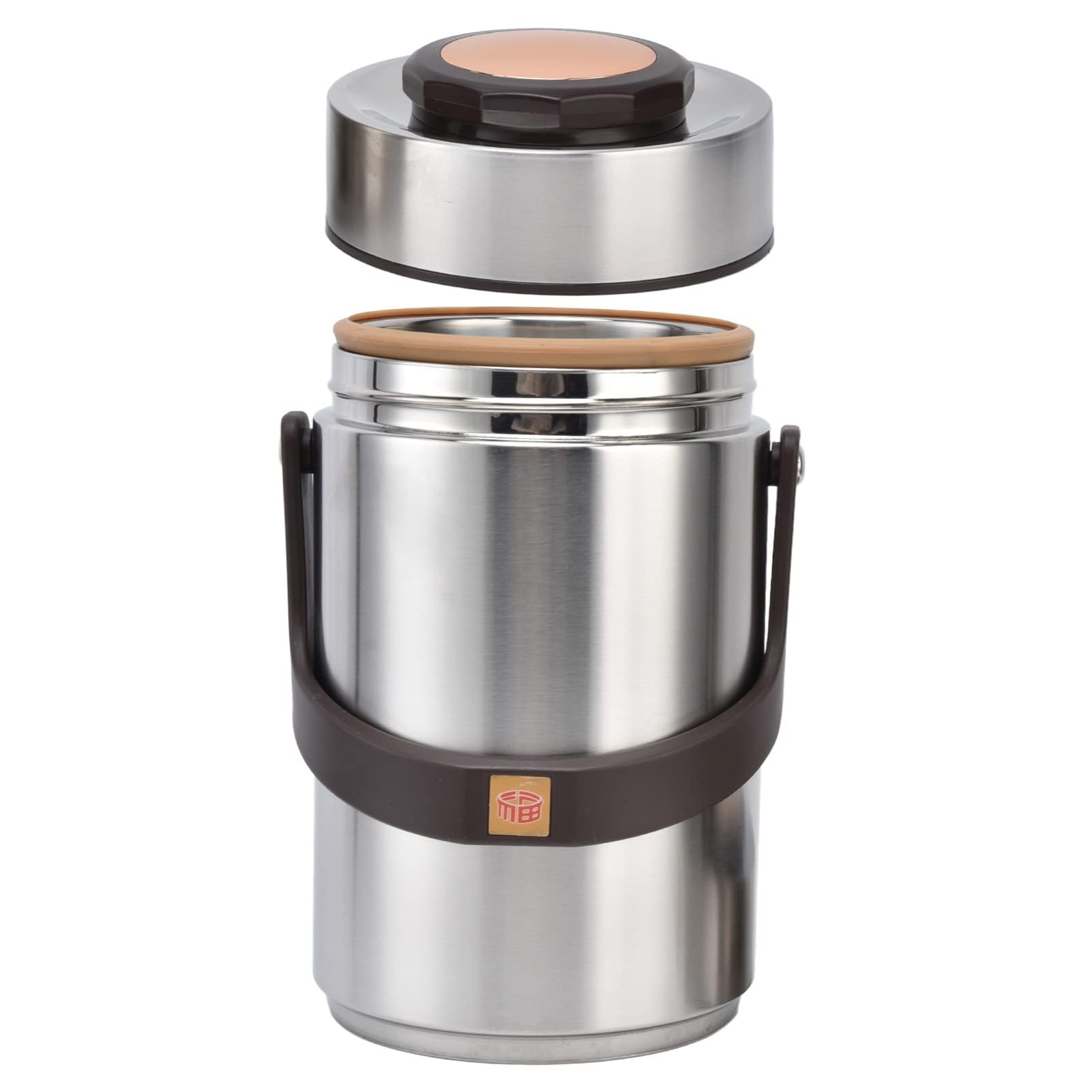 Fiambrera De Acero Inoxidable De 2300 Ml, Tarro De Comida Portátil Con Diseño De Doble Vacío, Recipiente A Prueba De Fugas Y Duradero Para Comidas Calientes, Ideal Para El Trabajo, Viajes, Picn