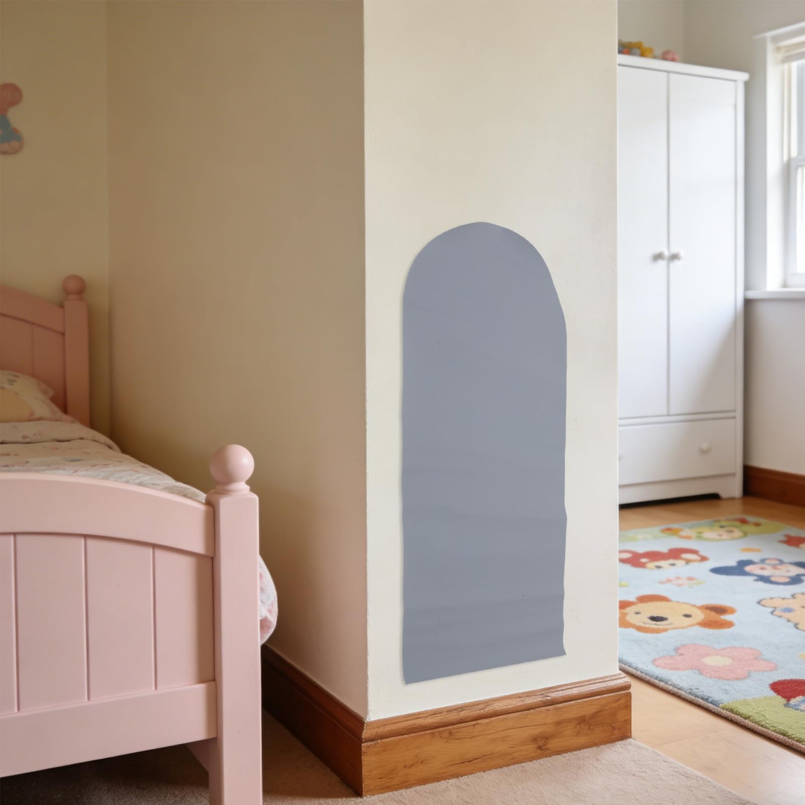 DOITOOL Pizarra Magnética Adhesiva para Pared Superficie Lisa y Diseño Arqueado, Adecuado para Aprendizaje y Notas en Habitaciones Infantiles