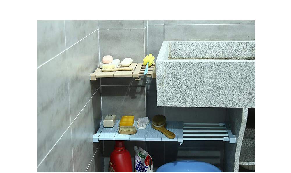 Estantería blanca extensible extensible de 50 a 80 cm, separador para armario de guardaroba, compartimento organizador de almacenamiento Brillabenny