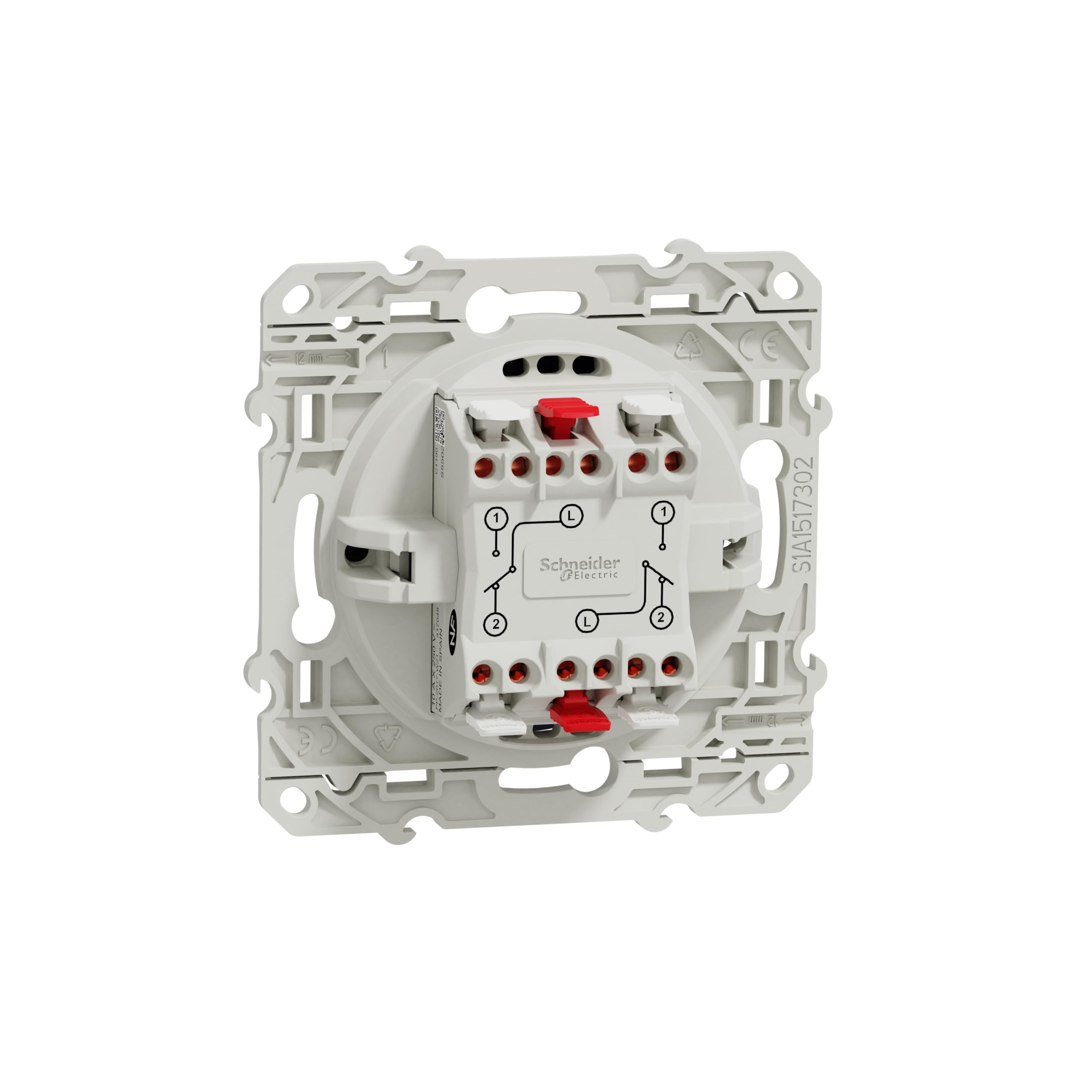 Schneider Electric - Odace, double va-et-vient Cobalt, à vis, connexion rapide - S550214