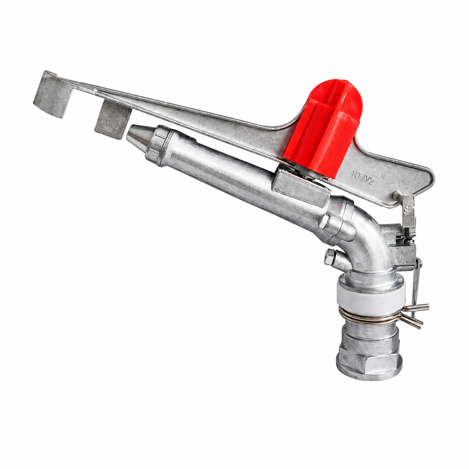 Landwirtschaft Bewässerung Sprinkler, 2" mit 30-40m Reichweite, Schwerlast Schwinghebelregner aus Legierung, Verstellbarer Sprinklerkopf für Staubbindung, Baustelle & Industrie, Starker Wasserstrahl