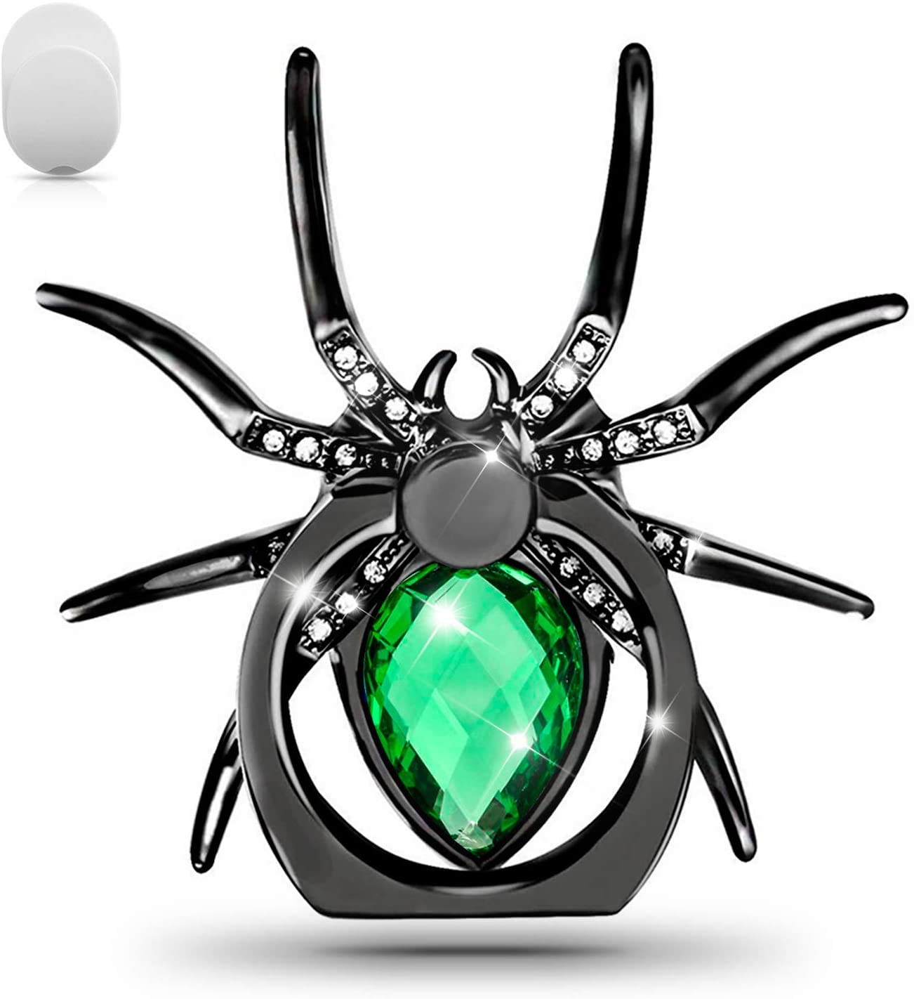 KolorFish Spider Mobile Phone Ring Grip Stand, Animal Finger Grip Rhinestone Kickstand for All Smartphone (Green) KolorFish Spider Mobile Phone Ring Grip Stand, Animal Finger Grip Rhinestone Kickstand for All Smartphone (Green)