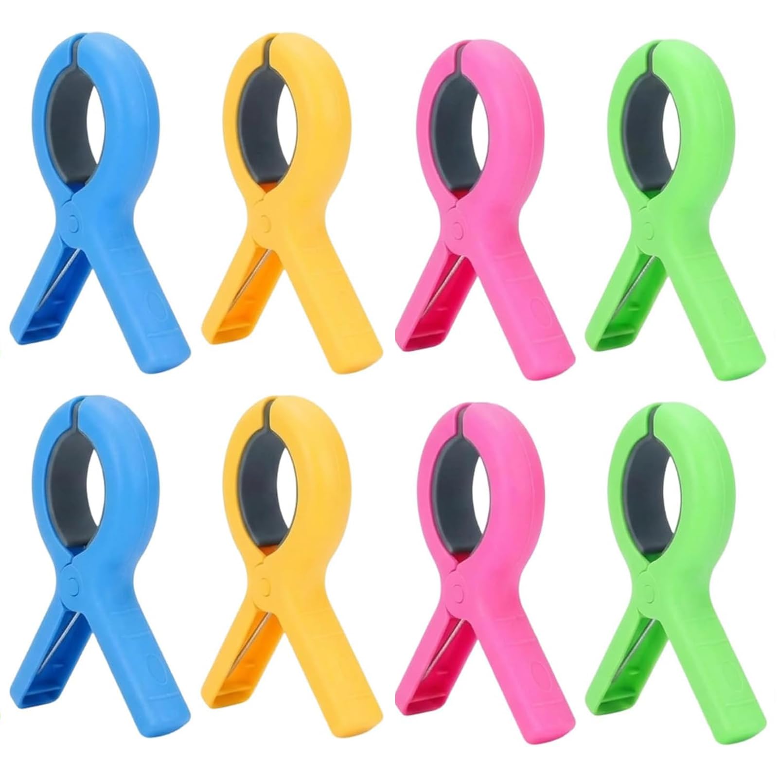 8 PCS Beach Towel Clips, Large Non Slip Pegs for Sun Lounger & Outdoor Use