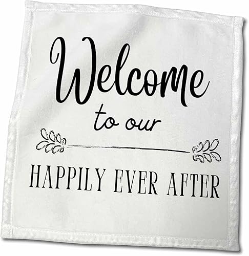 3dRose Welcome to Our Happily Ever After Wedding Gift Honeymoon and Bridal... - Towels (twl-376965-3)