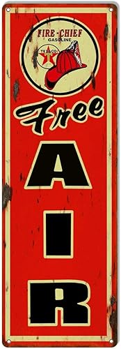 Letrero de metal retro de lata de metal libre de reproducción de gasolina para garaje, tienda, letrero de metal divertido para el hogar, cueva,