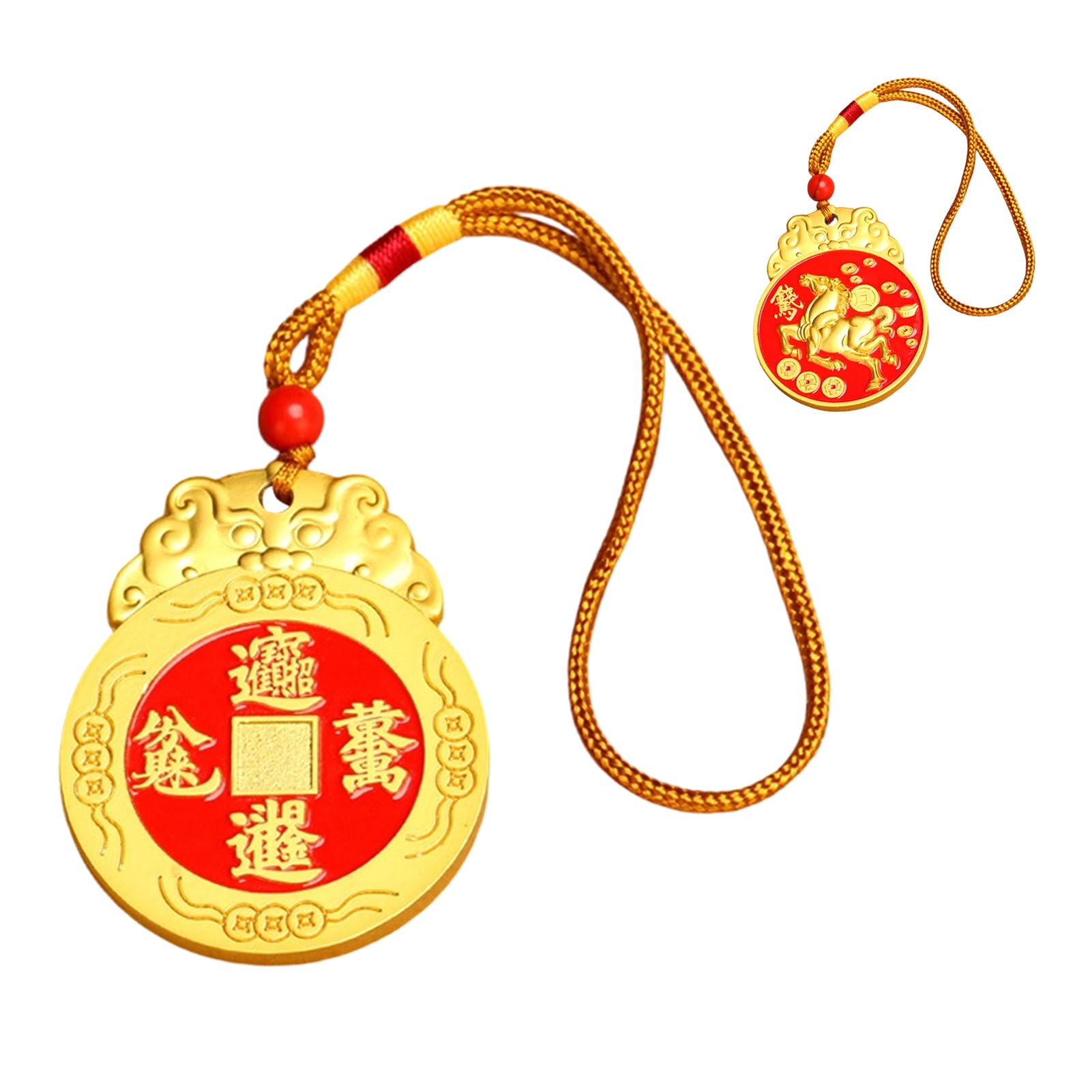 Pendentif Tai Sui 2026 et sa carte de protection chinoise dorée portable