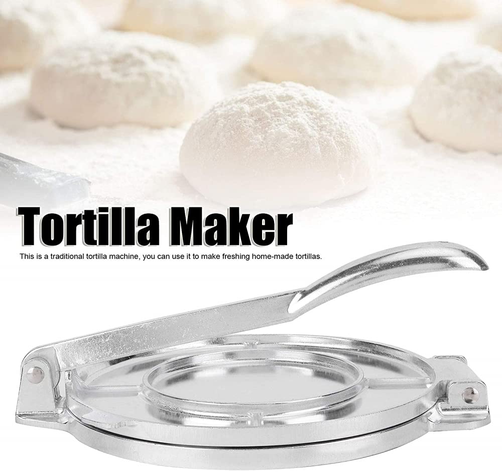 Tortilla Maker, pressa pieghevole in lega di alluminio per la cucina domestica, facile da usare e riporre, ideale per fare tortillas e focacce fatte in casa