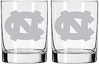 Vista 45 de Vaso de 2 lados, acabado satinado, roca (o whisky) - Juego de 2 (Arkansas Razorbacks)