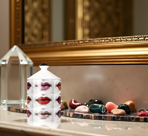Miniatura 5 de AlphaDesignLuxe Portavelas italiano hecho a mano, jarrón de arte moderno con diseño de cara femenina, elegante tarro de aromaterapia para decoración