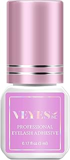 VEYES INC Eyelash Extension Glue - 0.5-1 Sec Drying (0.17fl.oz / 5ml)/Up to 8 Weeks Retention/Black Adhesive Salon Use for Lash Tech
