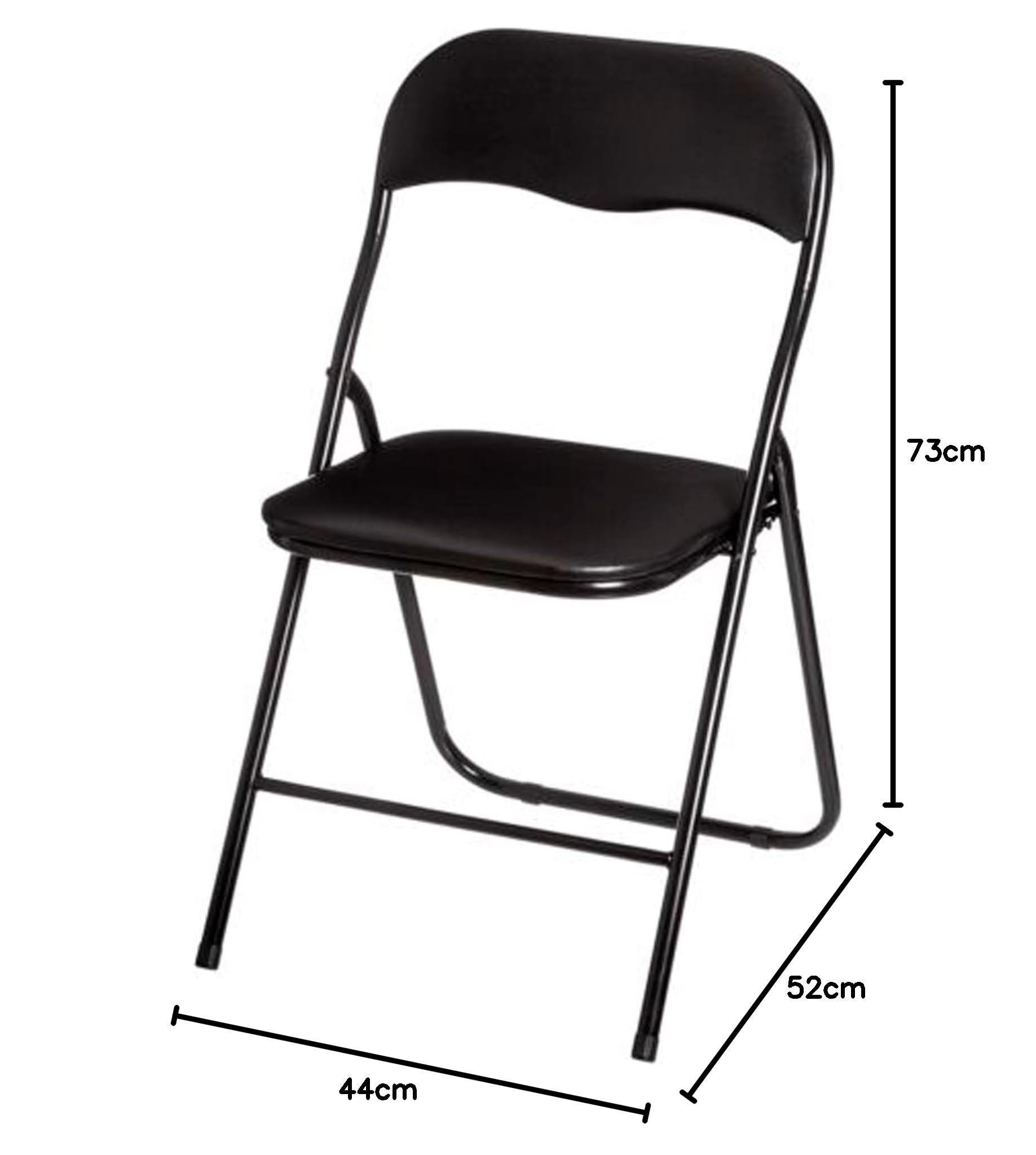 Well Home - Silla Plegable Negra - Básica