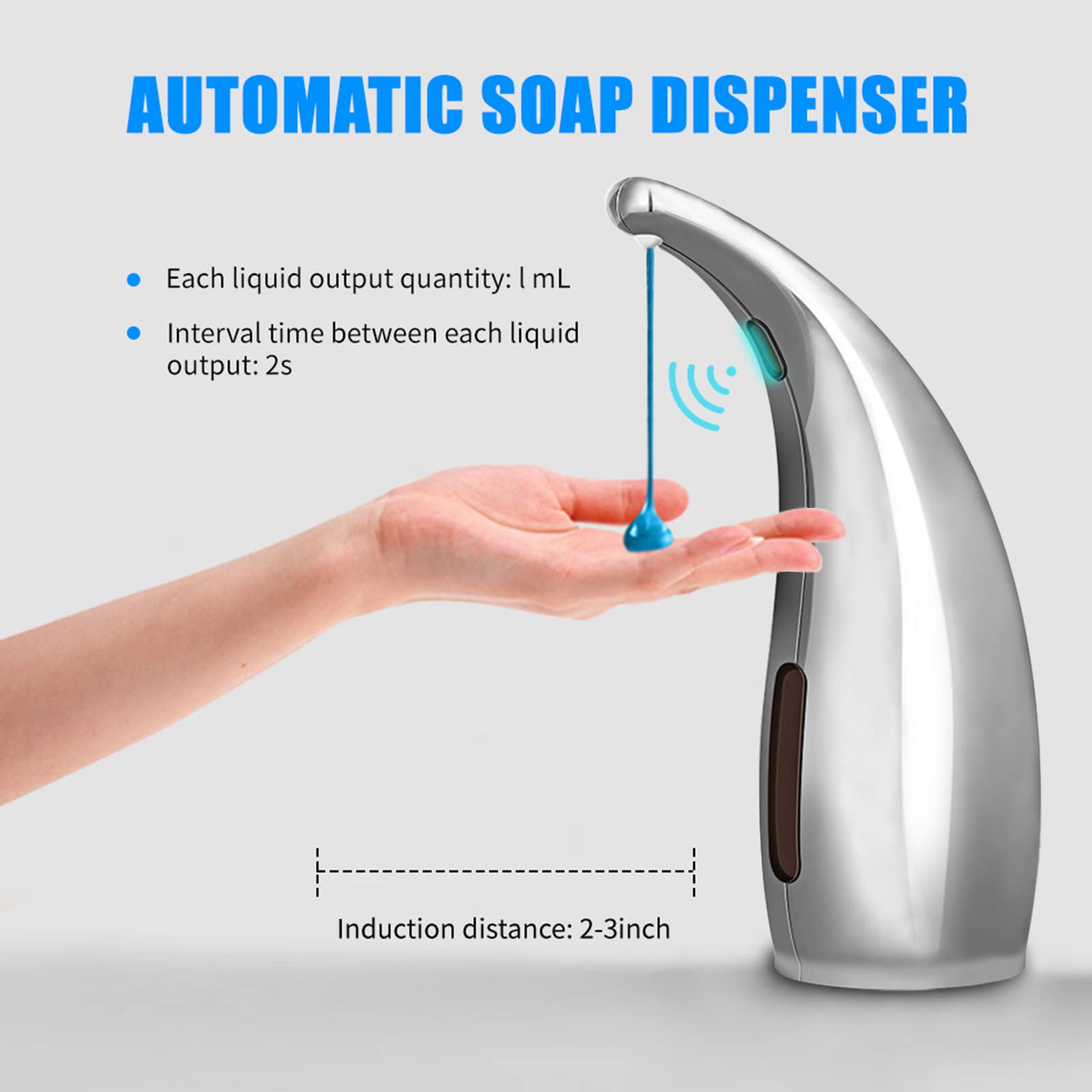 YUHOME 300 ml automatyczny dozownik mydła bez użycia rąk dozownik mydła płyn do naczyń emulsja szampon automatyczny dozownik mydła do rąk do łazienki i kuchni