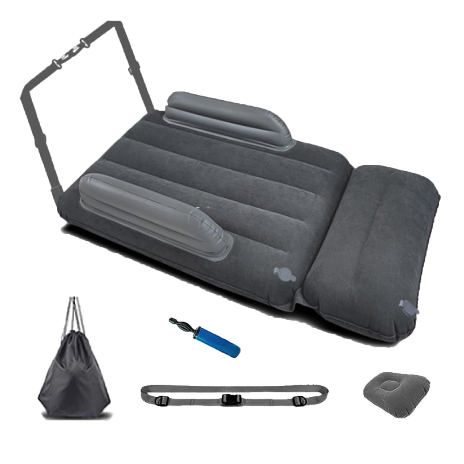 Lettino da Viaggio Gonfiabile per Bambini Lettino da Aereo Gonfiabile per Bambini Lettino da Viaggio per Bambini Portatile Cintura di Sicurezza e Borsa per Il Trasporto Incluse,A