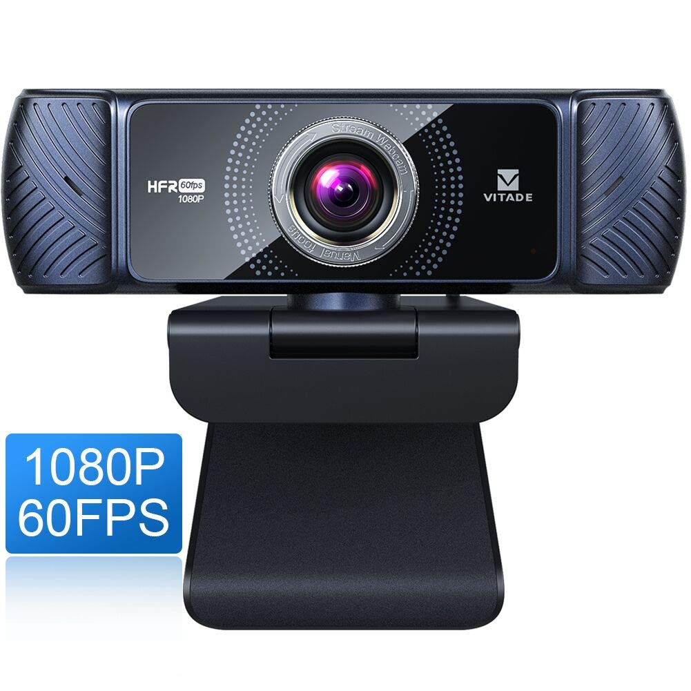 Webcam 1080P 60fps with Microphone for Streaming, Vitade 682H Pro HD USB Computer Web Camera Video Cam for Gaming Conferencing Mac Windows Desktop PC Laptop
