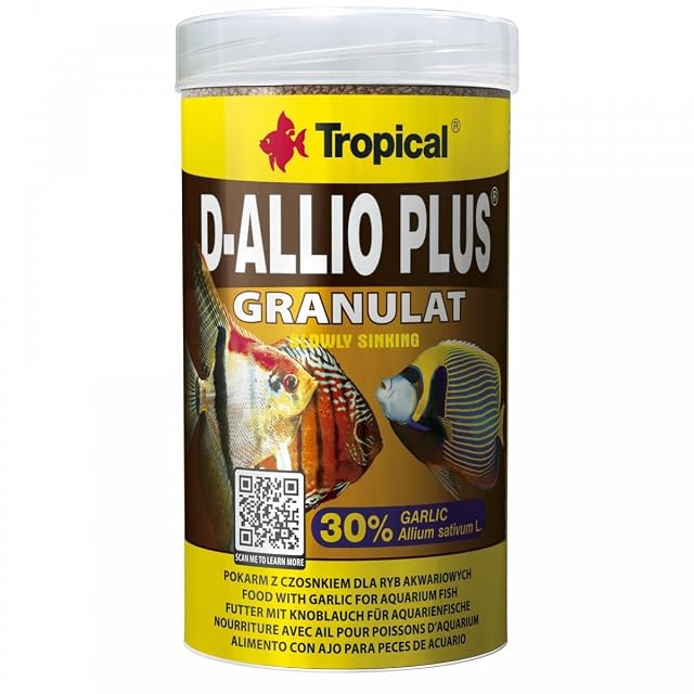D-ALLIO Plus GRANULAT 100ml / 60g - Alimento con ajo para Peces de Acuario