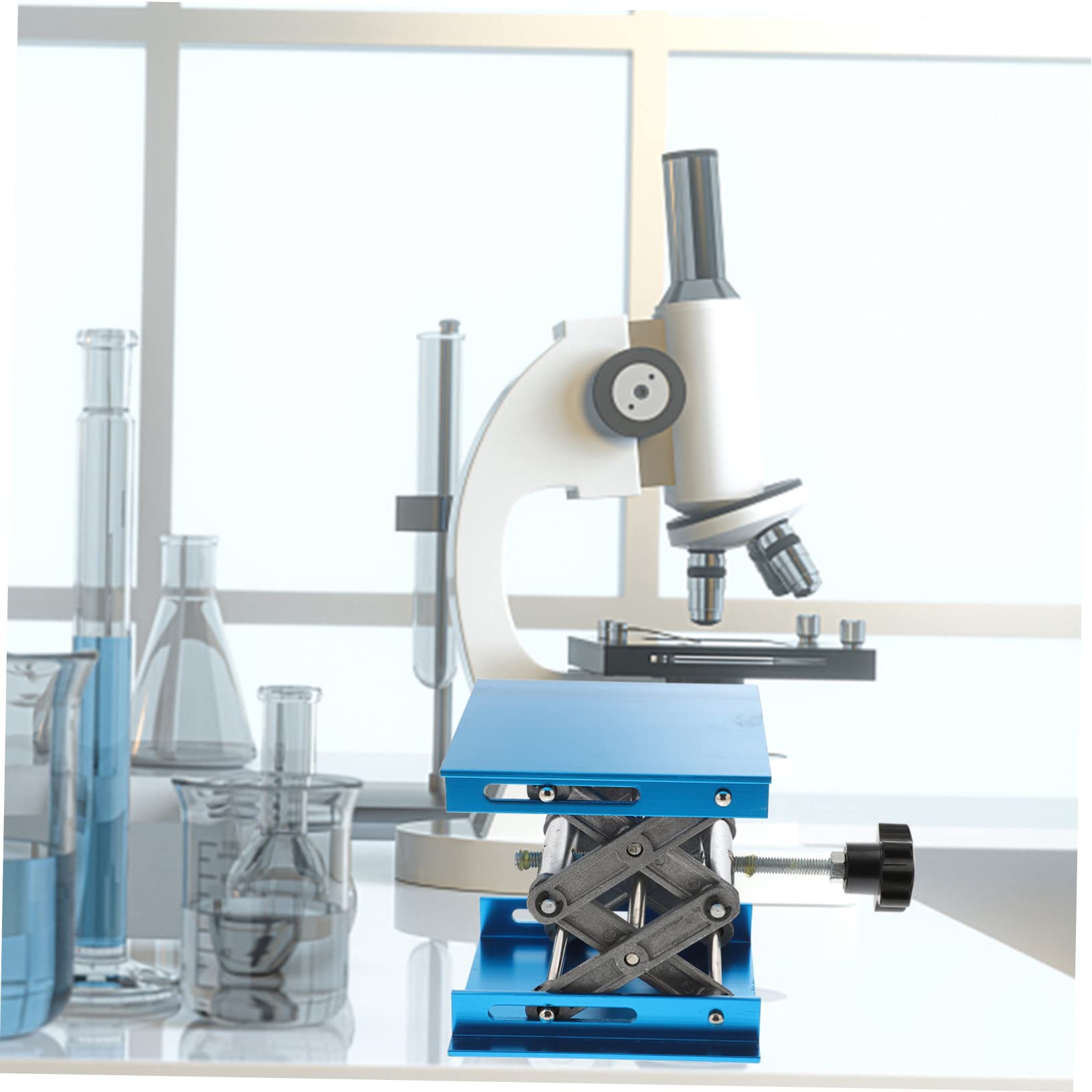 PRETYZOOM 4 Piezas Mesa de Aluminio Manual Soporte para Laboratorio de y Práctica para Uso Industrial y Móvil