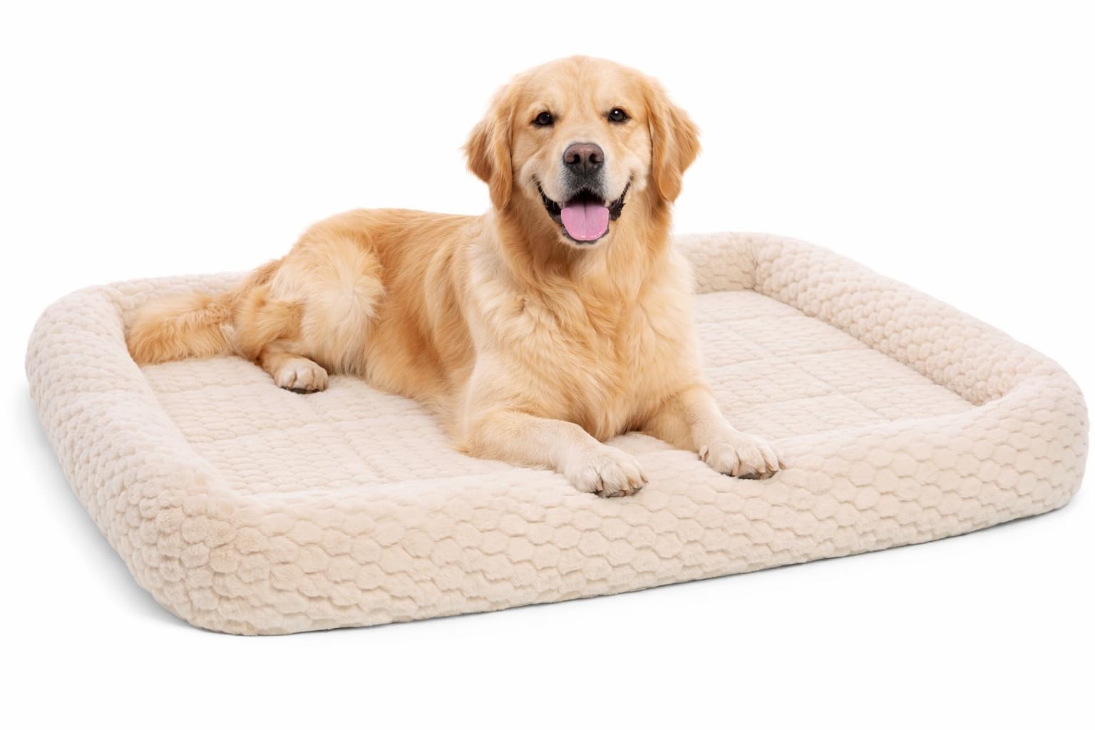 Coussin chien antidérapant et rembourré Naya beige pour grand chien