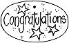 Hampton Studios Congratulations Rubber Stamp, 2 X 3 Wood Stamp #1