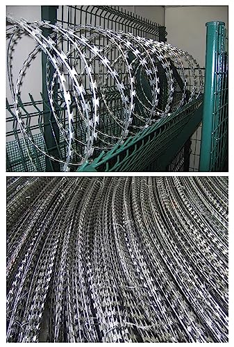 Alambre de púas de seguridad de acero galvanizado con diseño helicoidal doble 8