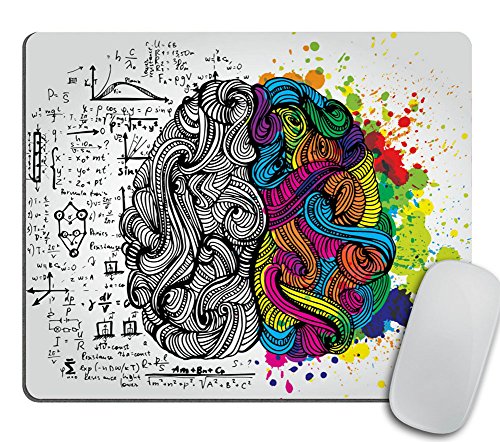 Mouse Pad Brain Desk Accessories Mousepad Office Decor Office Desk Accessories Office Office Supplies Office Accessories Rubber Color (Left and Right Brain)