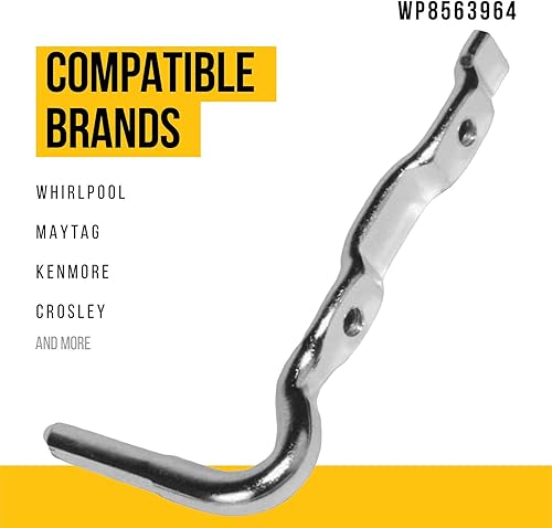 Miniatura 2 de WP8563964 8563964 - Brazo de bisagra de tapa compatible con Whirlpool Kenmore Maytag - Reemplaza AP6004844 1180358 PS11746532 - Elemento mide