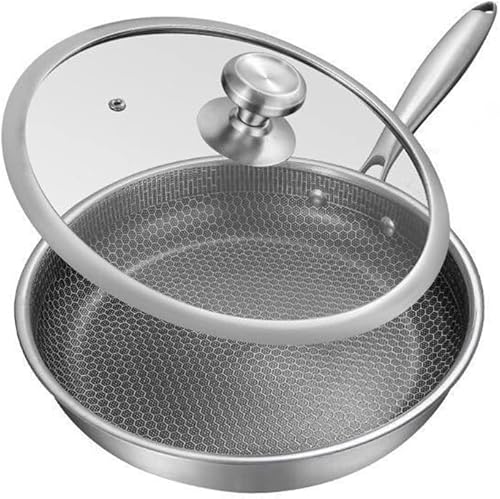 Olla de cocina de acero inoxidable 316, sartenes de grado profesional para cocinar, sartén antiadherente física grabada con láser, sartén
