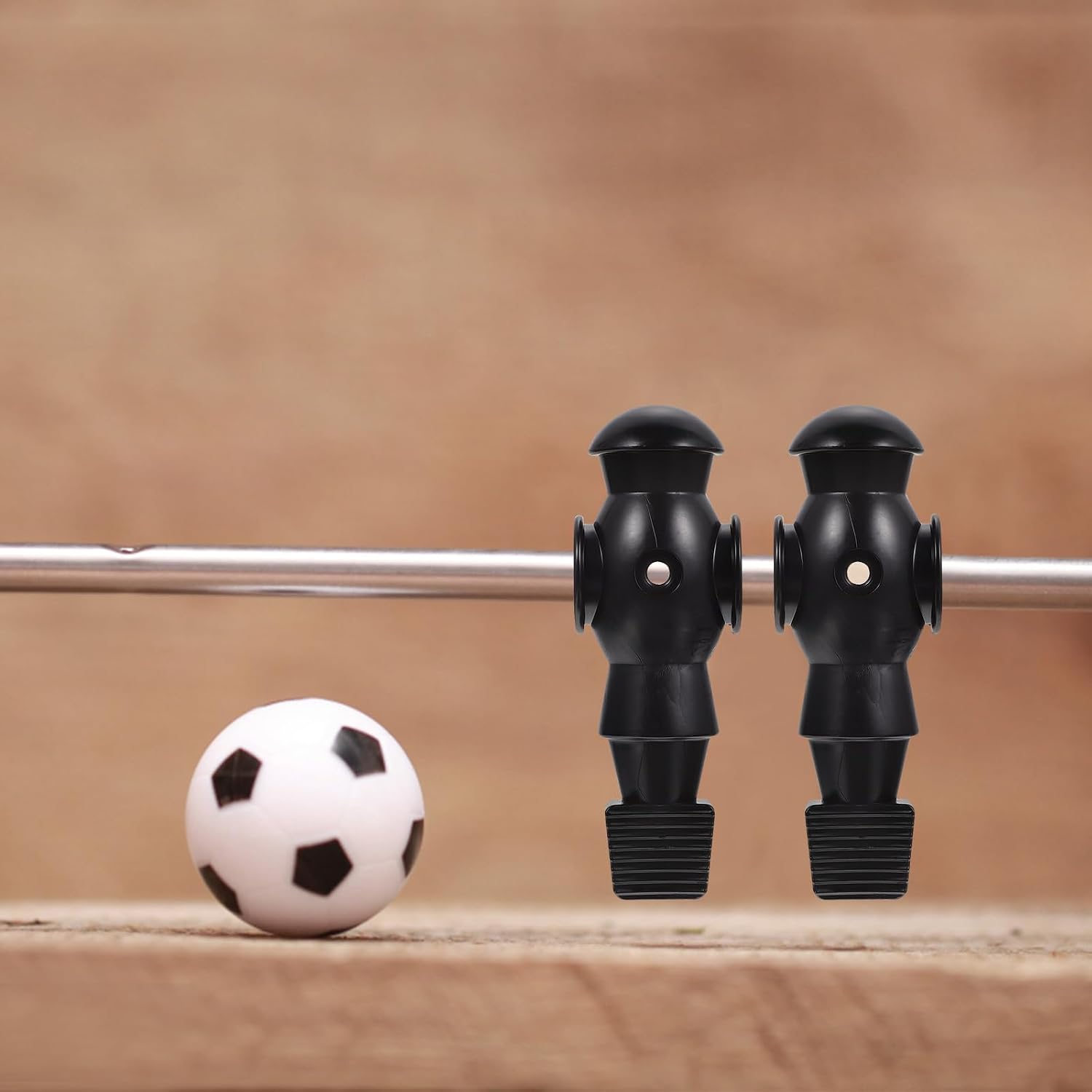 4pcs Foosball Man Statue Table Guys Figurine Robbot Man Soccer Games Player Mini Doll Figure Football Machine Accessories Replacement Parts Red Blue Black White
