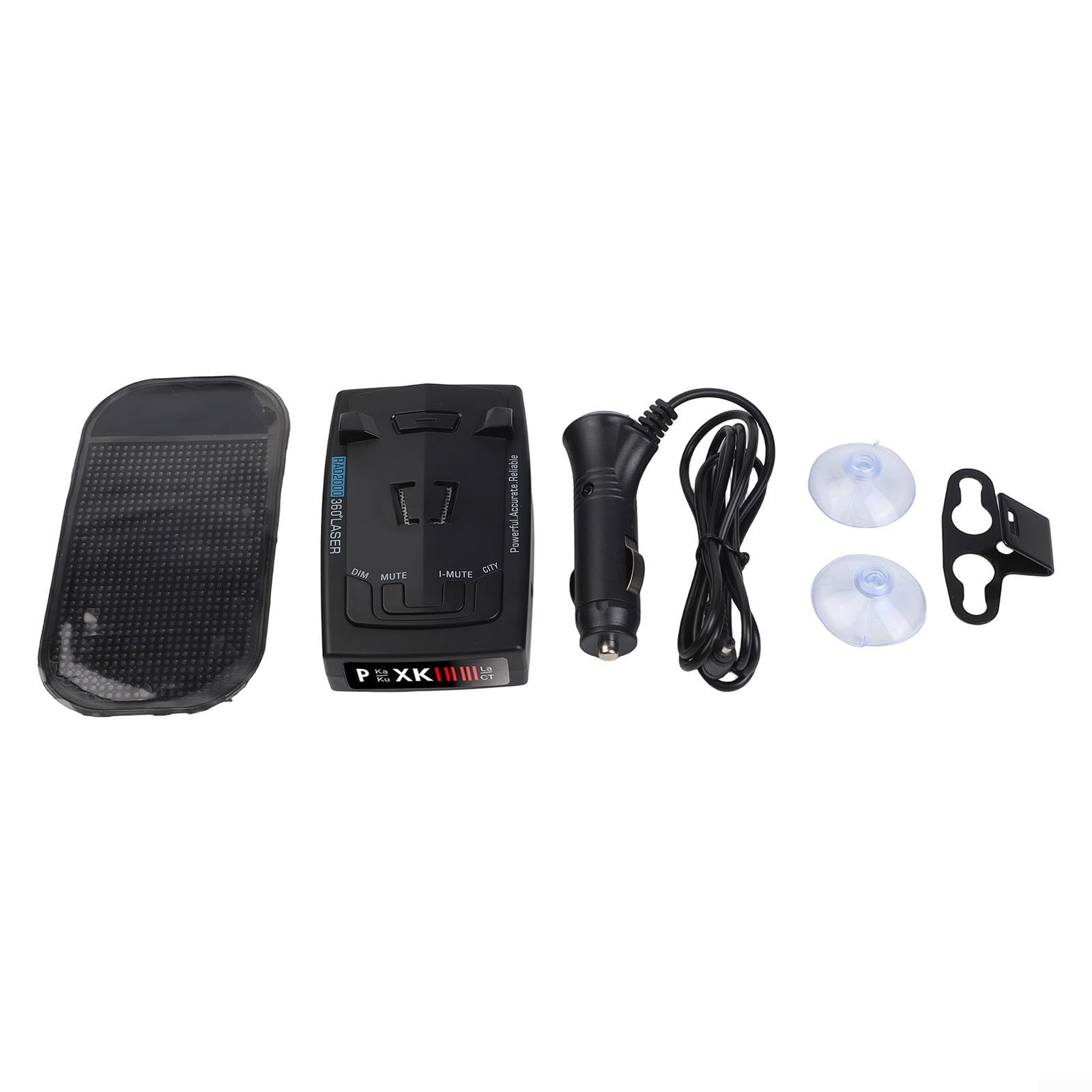 Detector con cobertura de 360 grados y alertas de voz, localizador compacto de cámaras de velocidad para automóviles de ABS para una conducción segura, compatible con todos los vehículos