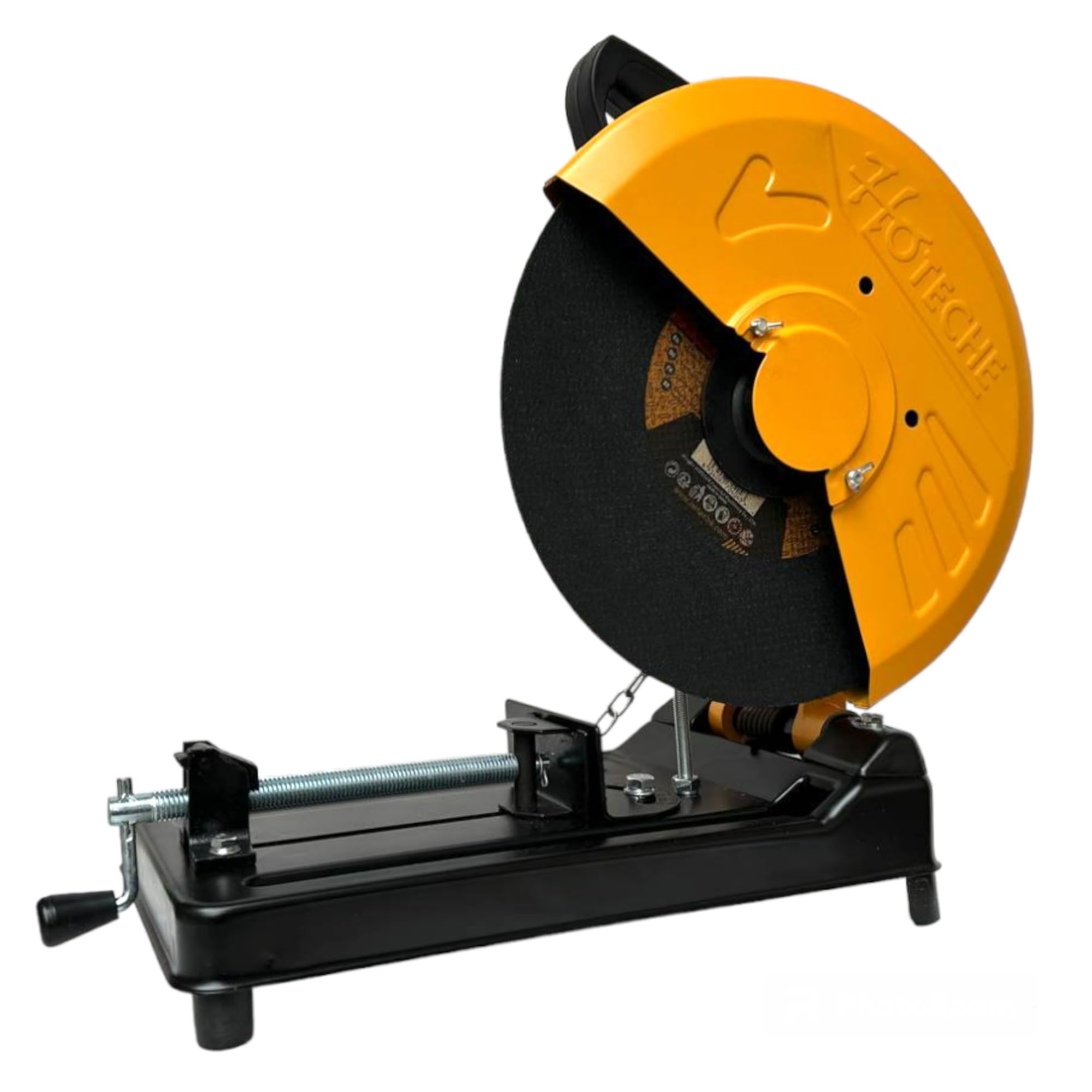 Troncatrice per Ferro Metallo 2500W, 3900 Giri/min, Disco 355mm, Taglio Circolare Morsa da Banco