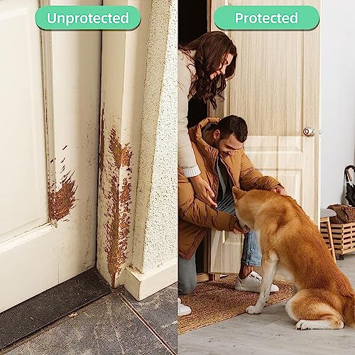 Cat & Dog Scratch Door Protector - KDAOQN Door Protector from Dog Scratching, Custom-fit Furniture & Door Protector Scratch Guard, No Residue, Transparent Pet Anti-Scratch - Image 3