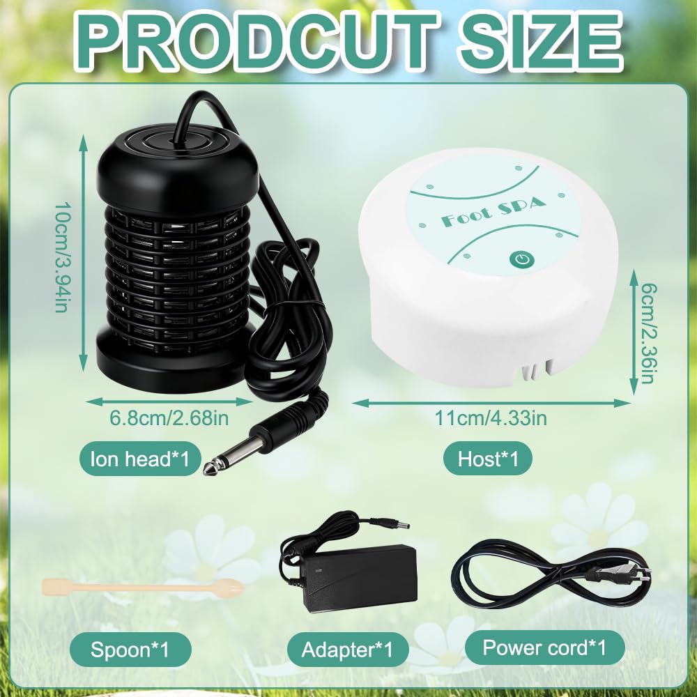 Bain de Pieds Ionique Détox, Ionic Foot Cleanse Ion Detox Machine, Bain de Pieds électrolytique détoxifiant, kit de bassin Ionique Foot Spa Detox, système de bain de pied ionique (bac non inclus)