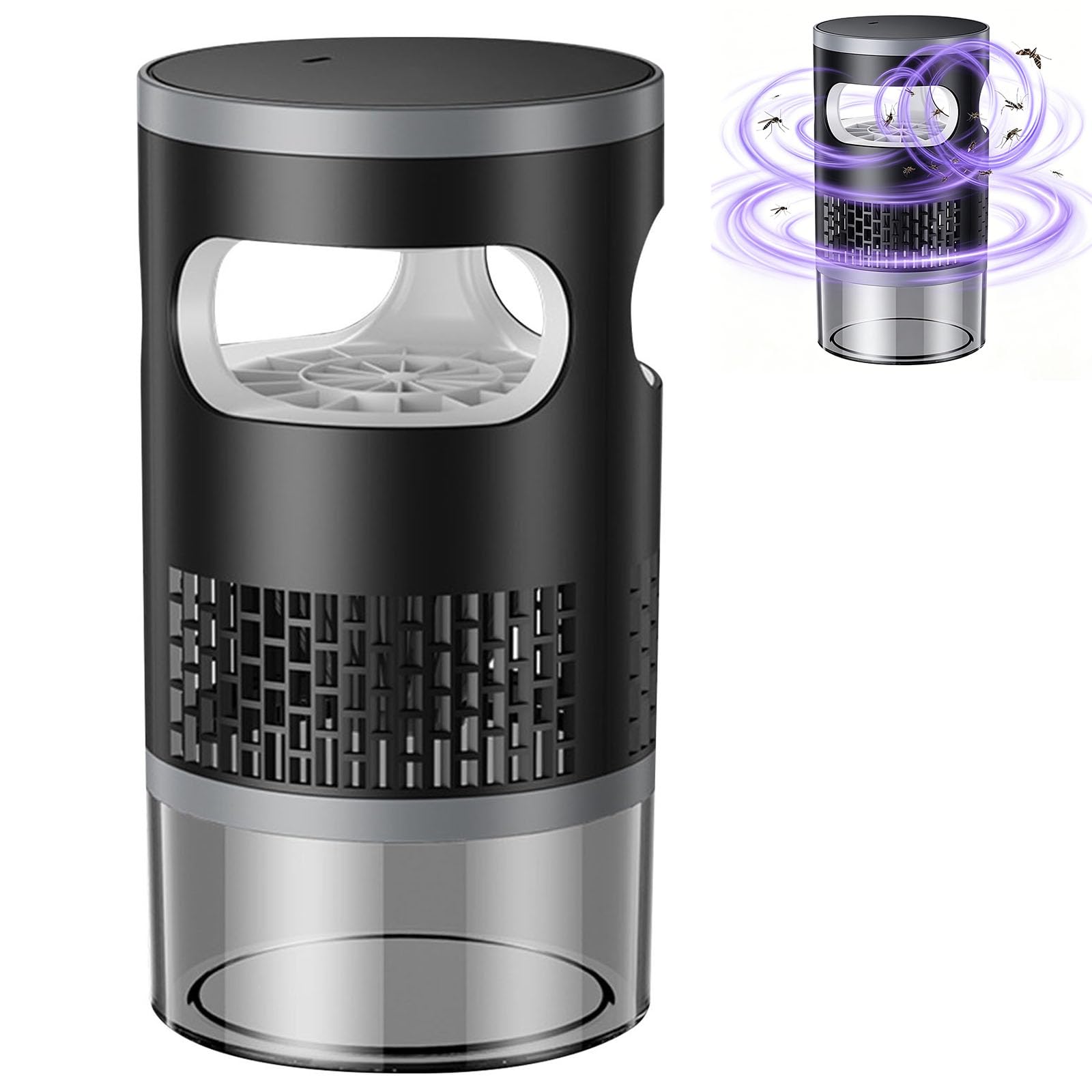 Electric Fly Killer for the Home, USB Powered Indoor Fly Zapper with UV Light, Spring Summer Portable Mosquito Killers Lamp for Indoor Outdoor, Bedroom, Garden, Camping, Kitchen (A-Black, A01-1PC) — image 1
