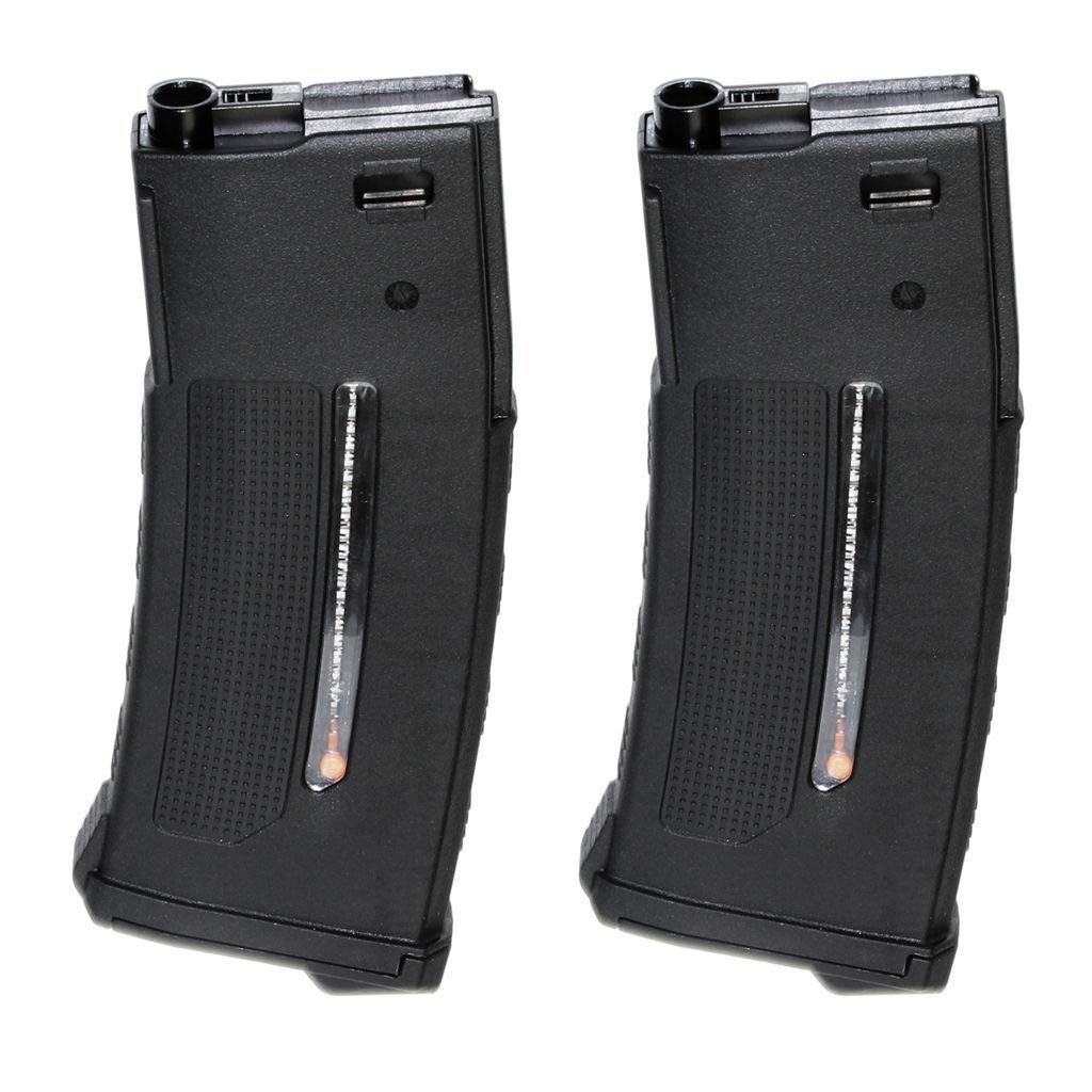 Airsoft Softair PTS 2pcs 250rd EPM1 Mag Magazin für APS, D-Boys, Classic Army, WE, SRC, JG, E&C, CYMA, KWA G&P VFC Tokyo Marui M4 AEG Schwarz