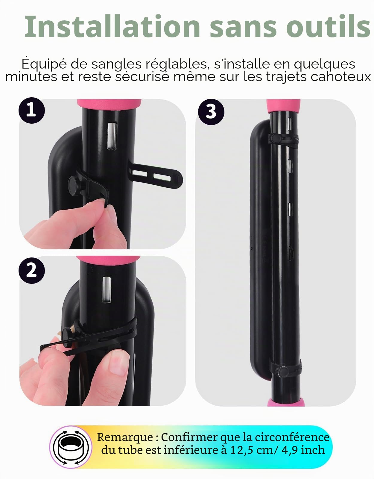 BELEEV LED Lumière de Cadre pour Trottinette, 11 Effets Clignotants pour la Nuit, Alimentée par Batterie, Compatible avec Trottinettes, Trottinettes Electriques, Accessoire de Trottinette Stylé