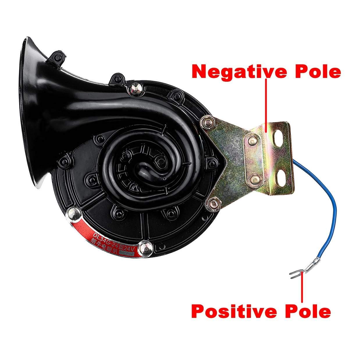 Bocina Coche,Claxon Coche Fuerte 30 0DB 12V 24V Coche eléctrico Air Snail Bull Horn Raging Sound Car Styling Ruid for Auto Vehicle Motorcycle Truck Boat(24V)