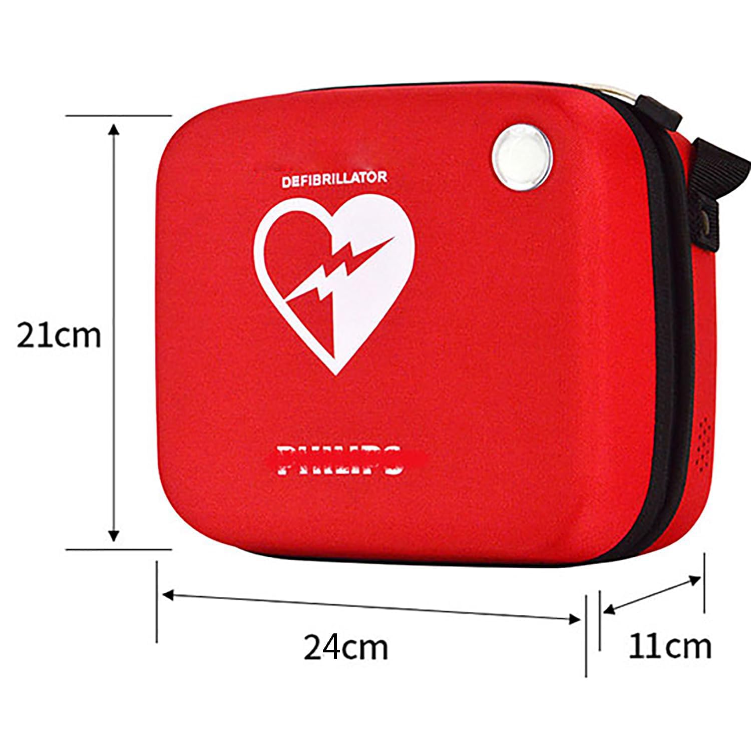 Conteneur De Défibrillateur Portable, Sac De Rangement Pour DAE, Boîte De Rangement, Sac De Rangement D'urgence, 24 X 21 X 11 Cm, Avec Trou De Signal De Télécommande, Adapté À La Série AED120P