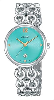 Alba AH7Q57X1 Analog Stainless Steel Dress Watch for Women - Silver