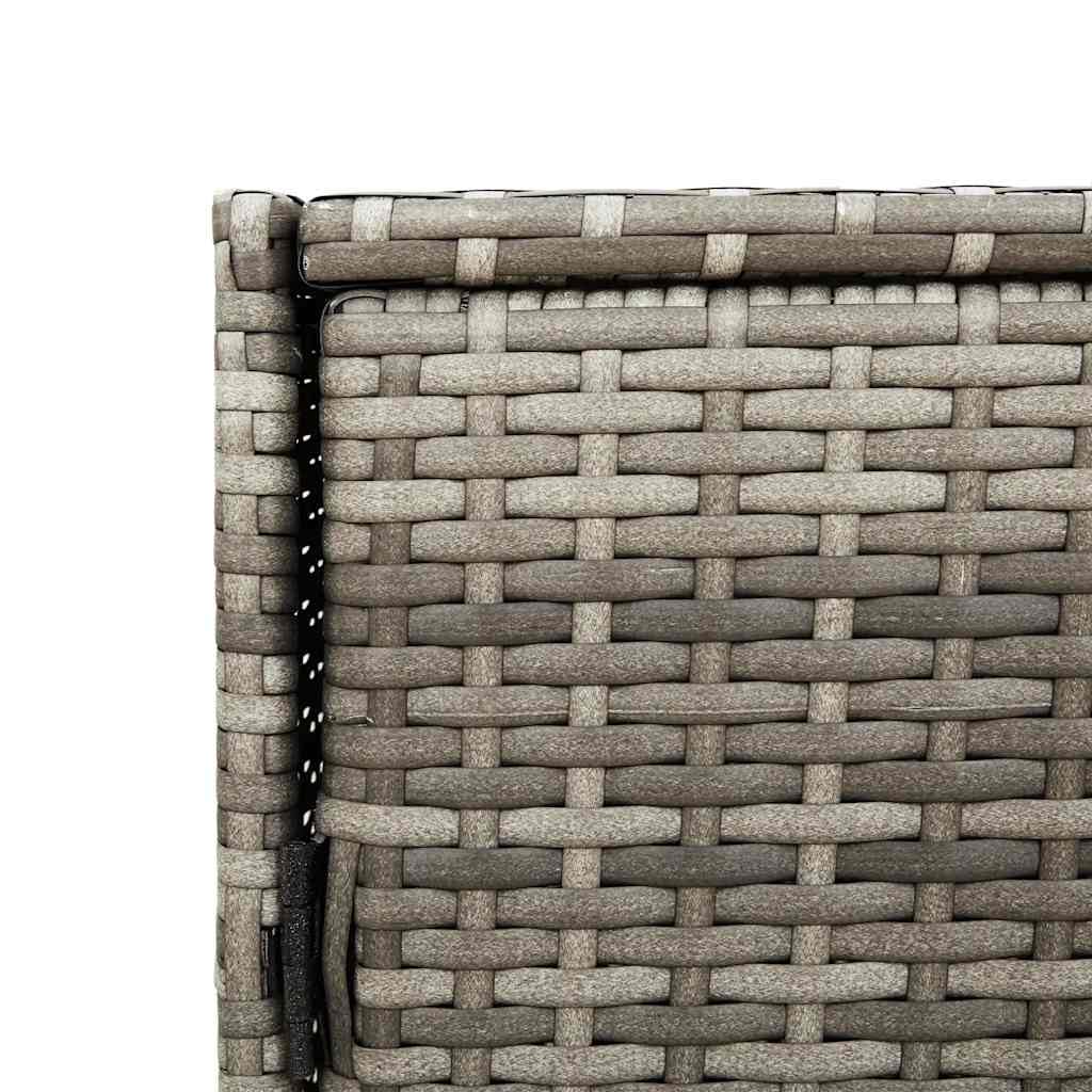 vidaXL Armadietto Portaoggetti Giardino Grigio 83x45x76 cm Polyrattan