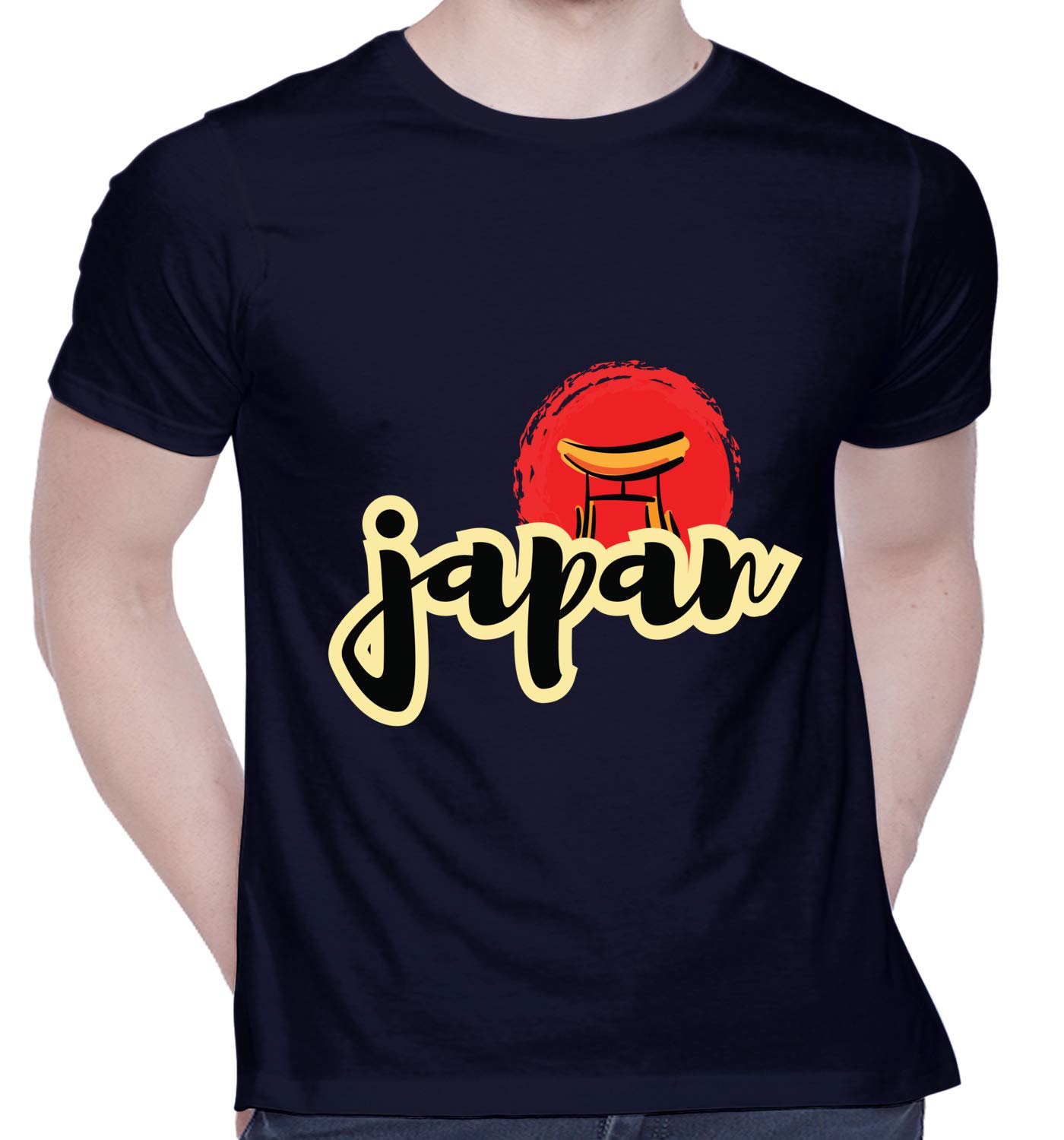 CreativiTGraphic Printed T-Shirt for Unisex Japan Tshirt | Casual Half Sleeve Round Neck T-Shirt | 100% Cotton | D00867-36