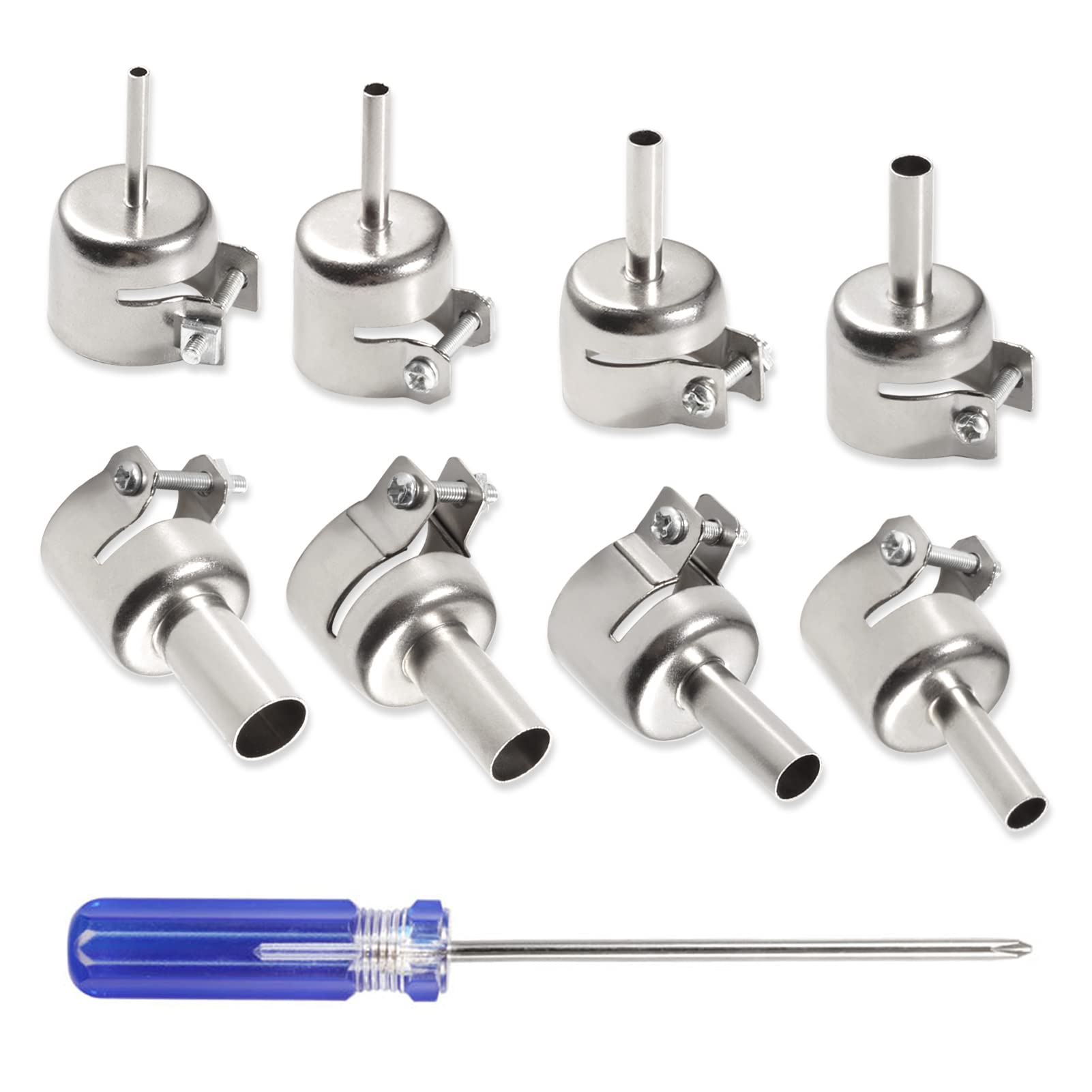 8 Pcs Heat Gun Nozzle Kits for Air Pump Type Hot Air Soldering Station Repair Tools Hot Air
