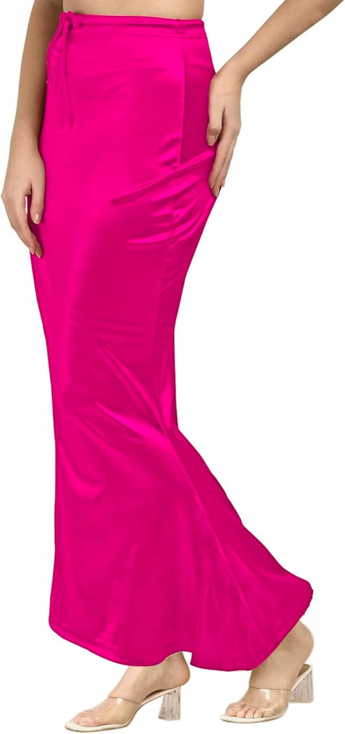 Chandrakala Satin Saree Shapewear for Women Seamless Stretchable Mermaid Sari Shaper Petticoat Girls (S118-P) - Image 2