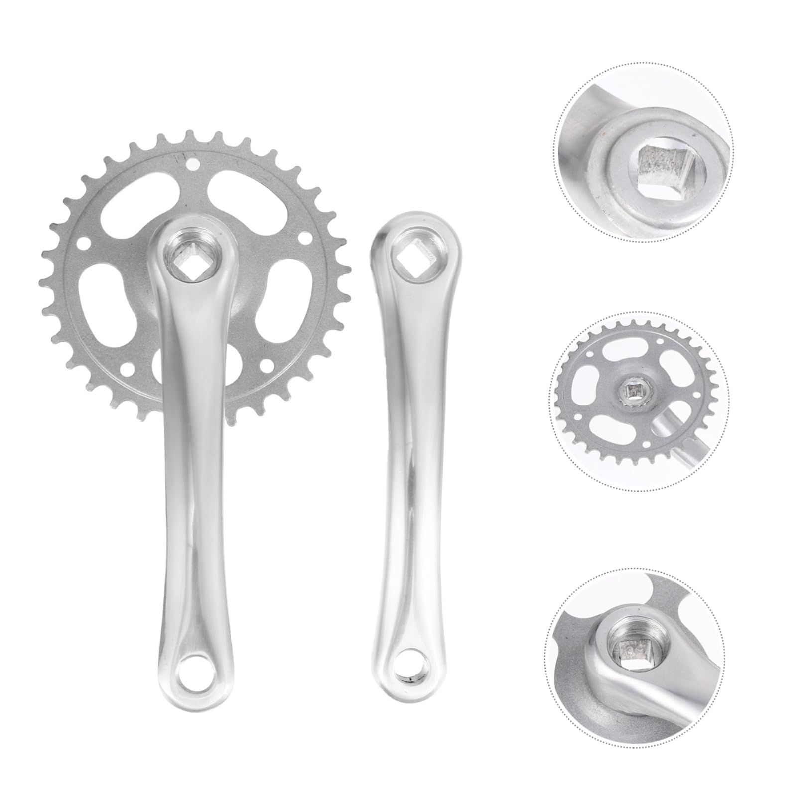 Toddmomy Guarnitura Mountain Bike Singola Alluminio Resistente Kit Pedivella Sostitutiva per Biciclette velocità Singola Facile da Installare e Durevole Accessori Compatibili per