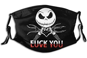 Black Christmas Skellington Halloween Face Mask with Filter