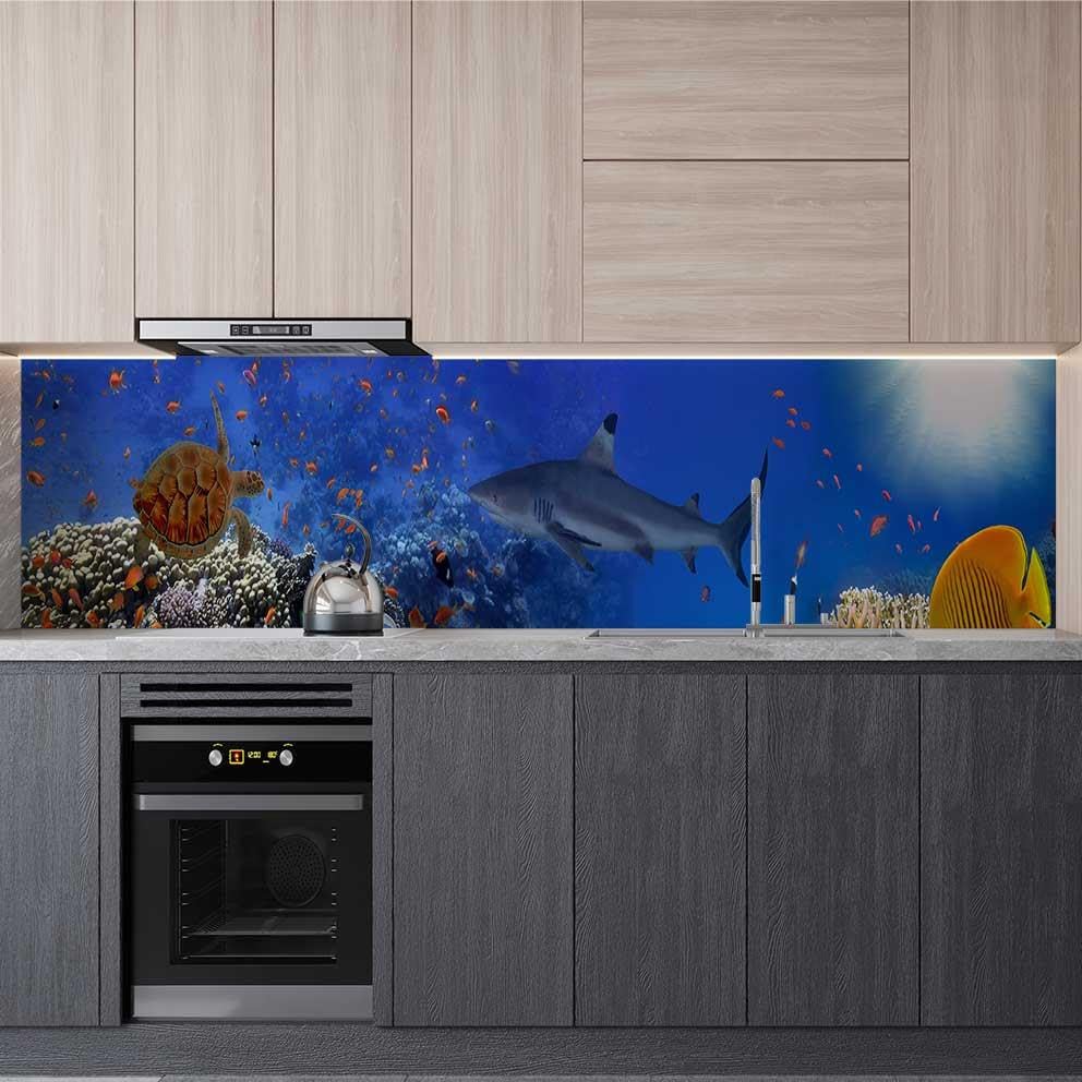 Mutfak Tezgah Arası Folyo Fayans Kaplama Folyosu Kızıldeniz Mısır 60x500 CM