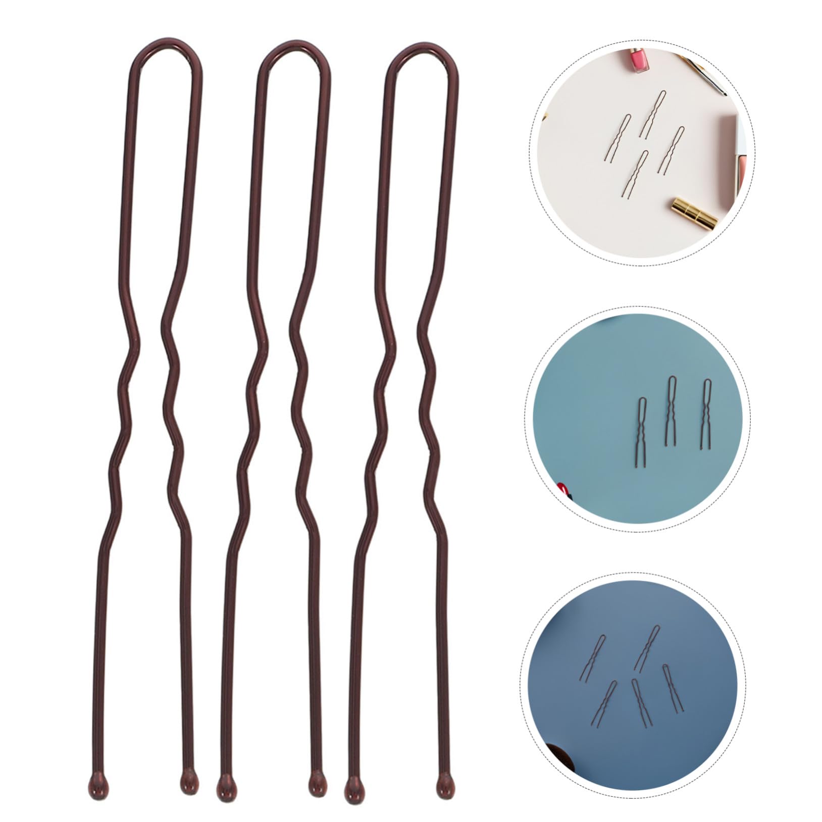 WOONEKY 600 Stück Teiliges U förmiges Metall haarnadel Aufbewahrungsbox Zuverlässige Haarnadeln für Stilvolle Hochsteckfrisuren und Dutt stylings Komfortabel Robust für Damen und Friseure