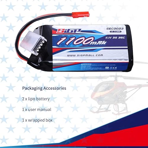 Miniatura 7 de 3S Lipo Batería 11.1V 35C RC Batería para RC Avión Quadcopter Helicóptero Drone FPV Racing Hobby 2 paquetes