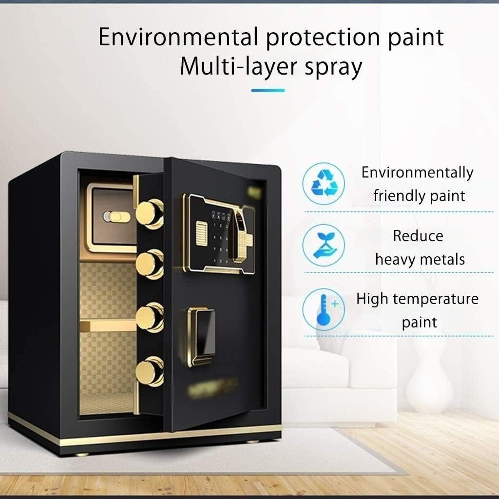 Safe Box, Large Digital Cabinet Safe, with Removable Shelf Code and Emergency Emergency Return Key, Built-in Alarm Wall/Floor, Used for Jewelry, Documents, Laptops Safety Box
